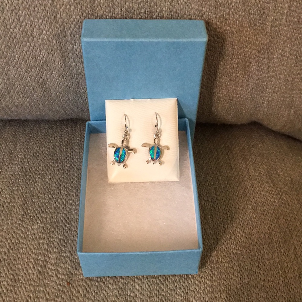 Sterling Silver Turtle Earrings